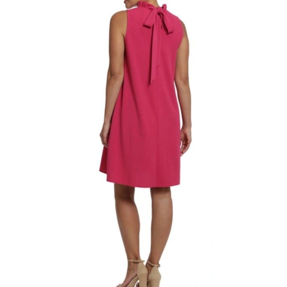 London Times high halter ruffle neck shift mini dress - Picture 2 of 8